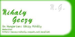 mihaly geczy business card